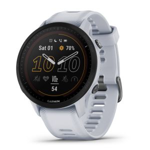 Forerunner 955 Solar GPS-Smartwatch Laufuhr Steinweiss mit Silikon Wechselarmband 22 mm