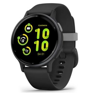 Vivoactive 5 GPS-Smartwatch Schwarz/Schiefergrau mit Schnellwechsel-Silikon-Armband
