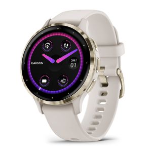  Venu 3S GPS-Smartwatch Sportuhr French Elfenbein/Softgold mit Schnellwechsel-Silikon-Armband